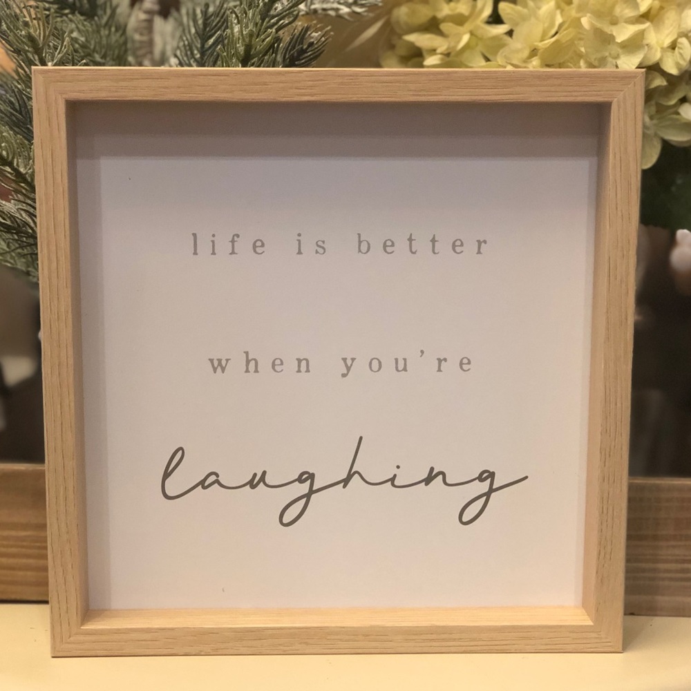 CLEARANCE❗️”life is better when you’re laughing” Wall Decor